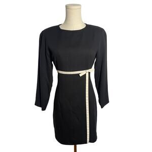 Vintage 90's Y2K Black + White Wednesday Adams Fall Dress XS